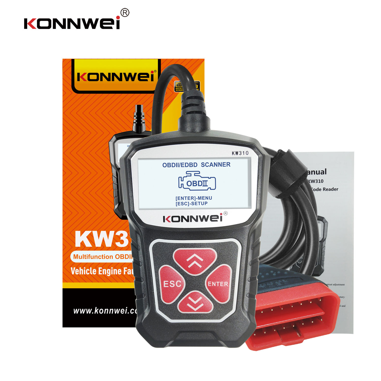 KW 310 OBD2 Auto Diagnostic Scanner Universal OBD Car Diagnostic